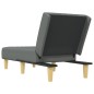 Chaise longue tecido cinzento-escuro