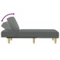 Chaise longue tecido cinzento-escuro