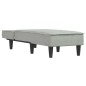 Chaise longue veludo cinzento-claro