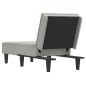 Chaise longue veludo cinzento-claro