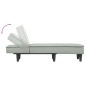 Chaise longue veludo cinzento-claro