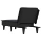 Chaise longue tecido preto