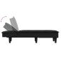 Chaise longue tecido preto