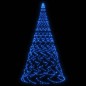 Árvore de Natal mastro de bandeira 1400 LEDs 500 cm azul