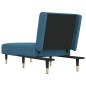 Chaise longue veludo azul