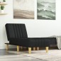 Chaise longue tecido preto