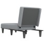 Chaise longue tecido cinzento-claro