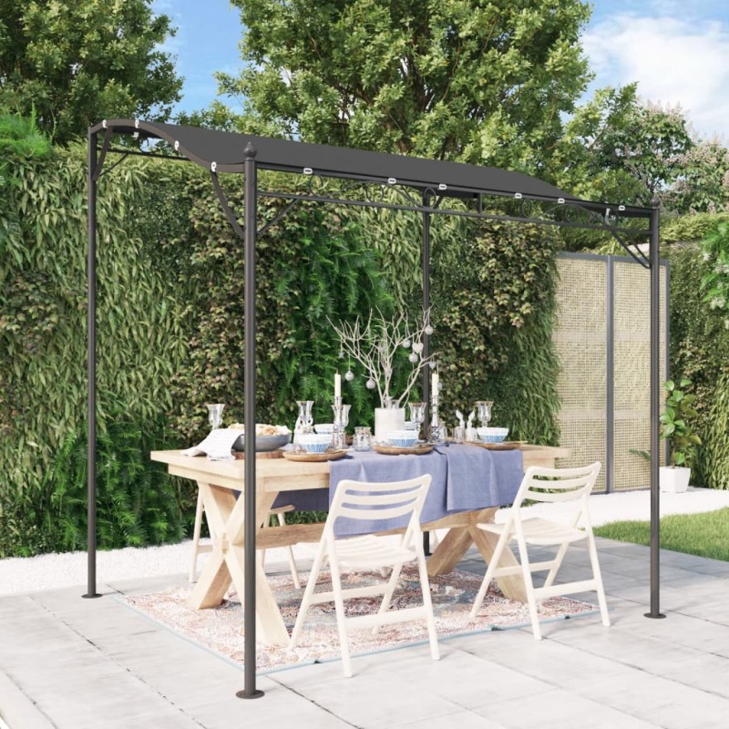 Toldo 2x2,3 m 180 g/m² tecido e aço antracite-Toldos e gazebos-Home Retail