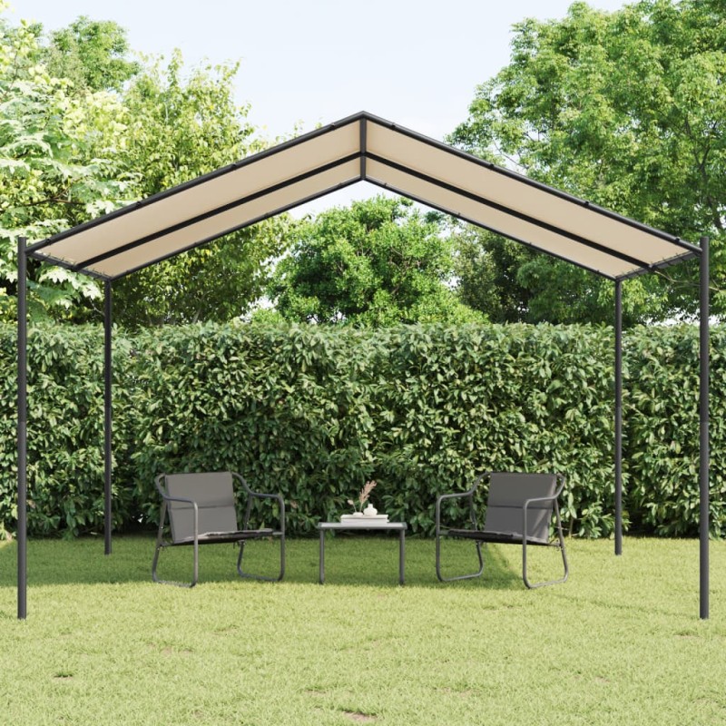 Tenda com toldo 4x3 m aço e tecido bege-Toldos e gazebos-Home Retail