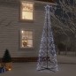 Árvore de Natal em cone 500 luzes LED 100x300 cm branco frio