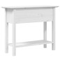 Mesa consola BODO 91x35x74 cm madeira de pinho maciça branco