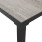 Mesa de centro de jardim 55x55x31 cm DPC e aço cinzento