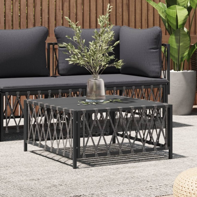 Mesa de jardim 70x70x34 cm tecido antracite-Unidades de sofá com módulos externos-Home Retail