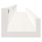 Prateleiras de parede 2 pcs 80x12x9 cm pinho maciço branco