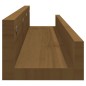 Prateleiras de parede 2 pcs 80x12x9cm pinho maciço castanho-mel