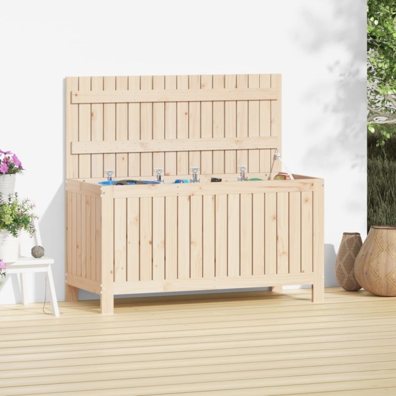 Caixa de arrumação jardim 115x49x60 cm pinho maciço-Baús para armazenamento exterior-Home Retail