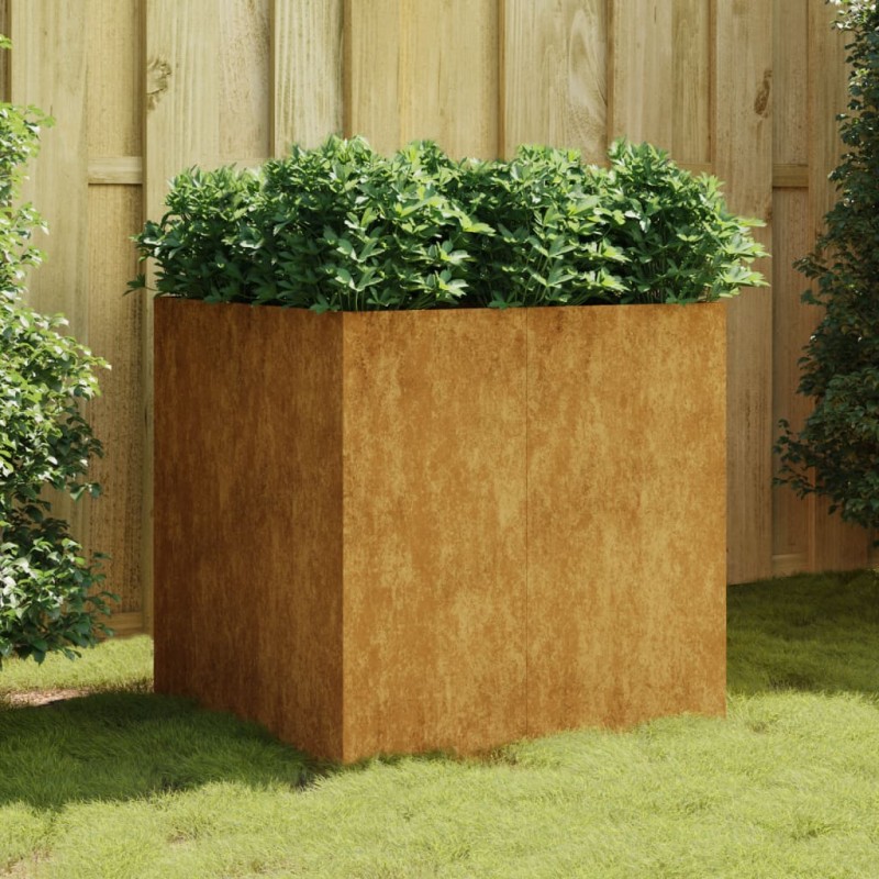 Vaso/floreira 80x80x80 cm aço corten-Vasos e floreiras-Home Retail