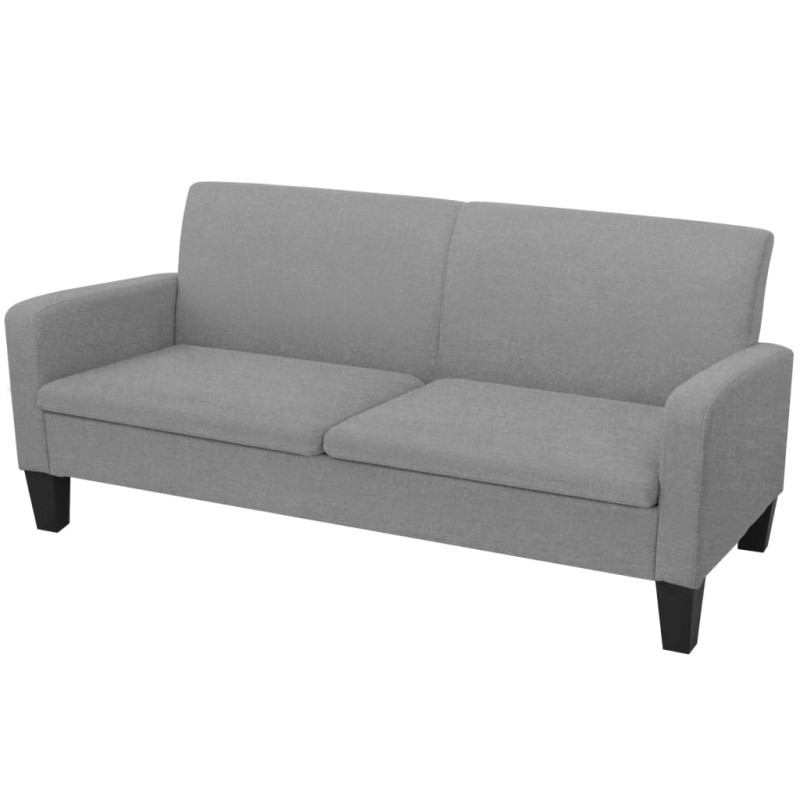 Sofá de 3 lugares 180x65x76 cm cinzento-claro-Sofás-Home Retail