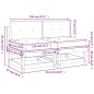 Sofás de centro com almofadões 2 pcs madeira de douglas maciça