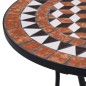 Mesa bistrô em mosaico 60 cm cerâmica castanho