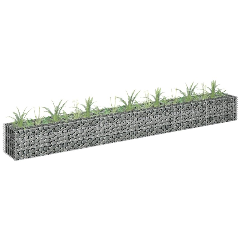 Canteiro elevado/cesto gabião 270x30x30 cm aço galvanizado-Vasos e floreiras-Home Retail