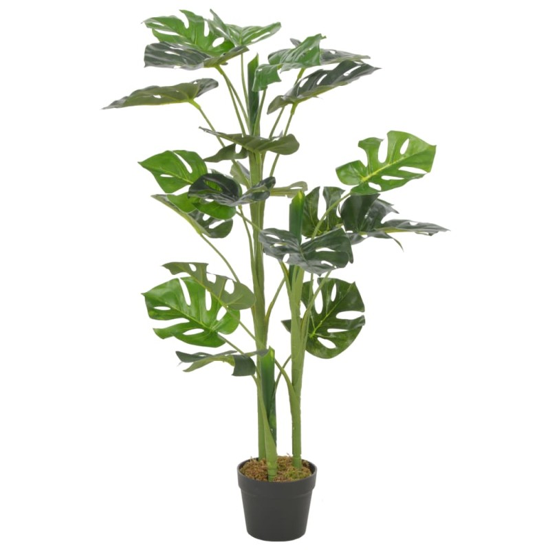 Planta costela-de-adão artificial com vaso 100 cm verde-Flores sintéticas-Home Retail