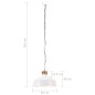 Candeeiro suspenso industrial 58 cm E27 branco