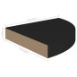 Prateleiras de canto suspensas 2 pcs 25x25x3,8cm MDF preto