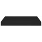 Prateleiras de parede suspensas 2 pcs 40x23x3,8cm MDF preto