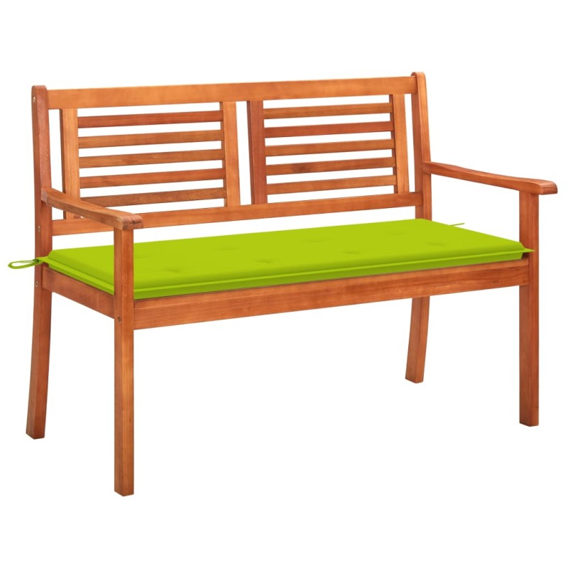 Banco de jardim 2 lugares c/ almofadão 120 cm eucalipto maciço-Bancos de jardim-Home Retail