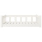 Cama para cães 95,5x65,5x28 cm madeira de pinho maciça branco