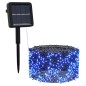 Luzes solares 5pcs 5x200 LEDs p/ interior/exterior azuis