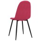 Cadeiras de jantar 2 pcs veludo vermelho tinto