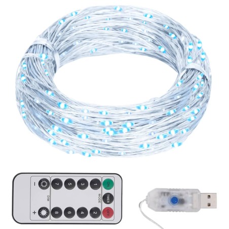 Cordão de luzes com 300 LED 30 m branco frio