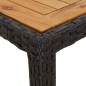 Mesa de jardim 250x100x75 cm vime PE preto