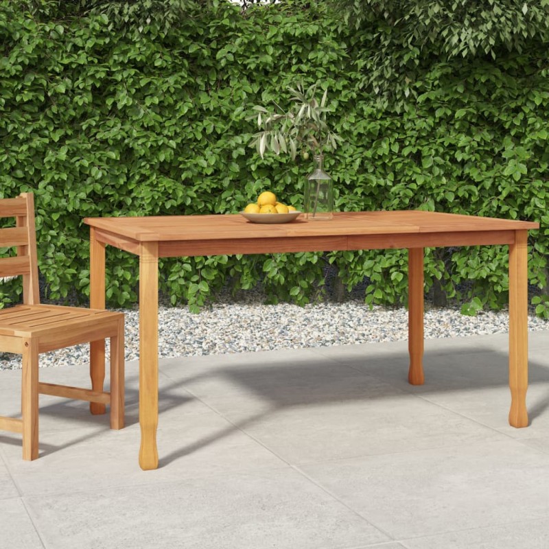 Mesa de jantar p/ jardim 150x90x75 cm madeira de teca maciça-Mesas de jardim-Home Retail