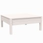 3 pcs conjunto lounge jardim c/ almofadões pinho maciço branco