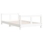 Estrutura de cama infantil 80x160 cm pinho maciço branco