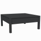 3 pcs conjunto lounge jardim c/ almofadões pinho maciço preto