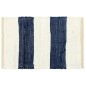 Individual de mesa 6 pcs chindi riscas 30x45 cm azul e branco