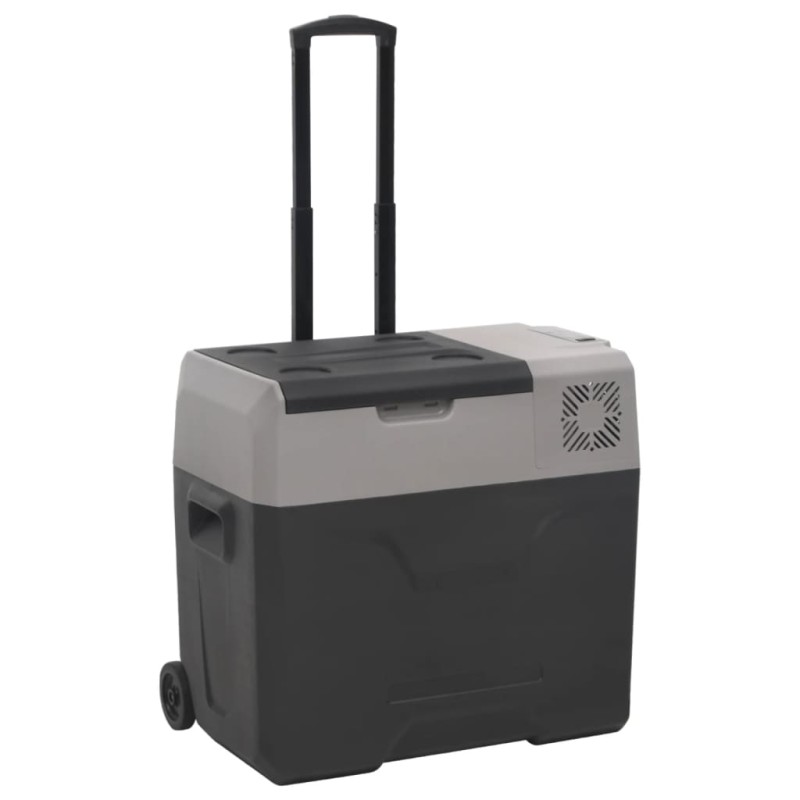 Mala térmica c/ rodas e pega 30 L polipropileno preto/cinzento-Caixas e bolsas térmicas-Home Retail