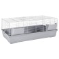 Gaiola pequena p/ animais 118x59x46cm polipropileno/metal cinza