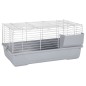 Gaiola pequena p/ animais 80x45x39 cm polipropileno/metal cinza