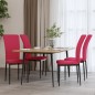 Cadeiras de jantar 4 pcs veludo vermelho tinto