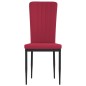 Cadeiras de jantar 4 pcs veludo vermelho tinto