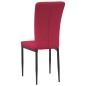 Cadeiras de jantar 4 pcs veludo vermelho tinto