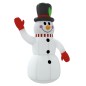 Boneco de neve insuflável com luzes LED 120 cm