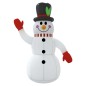 Boneco de neve insuflável com luzes LED 120 cm