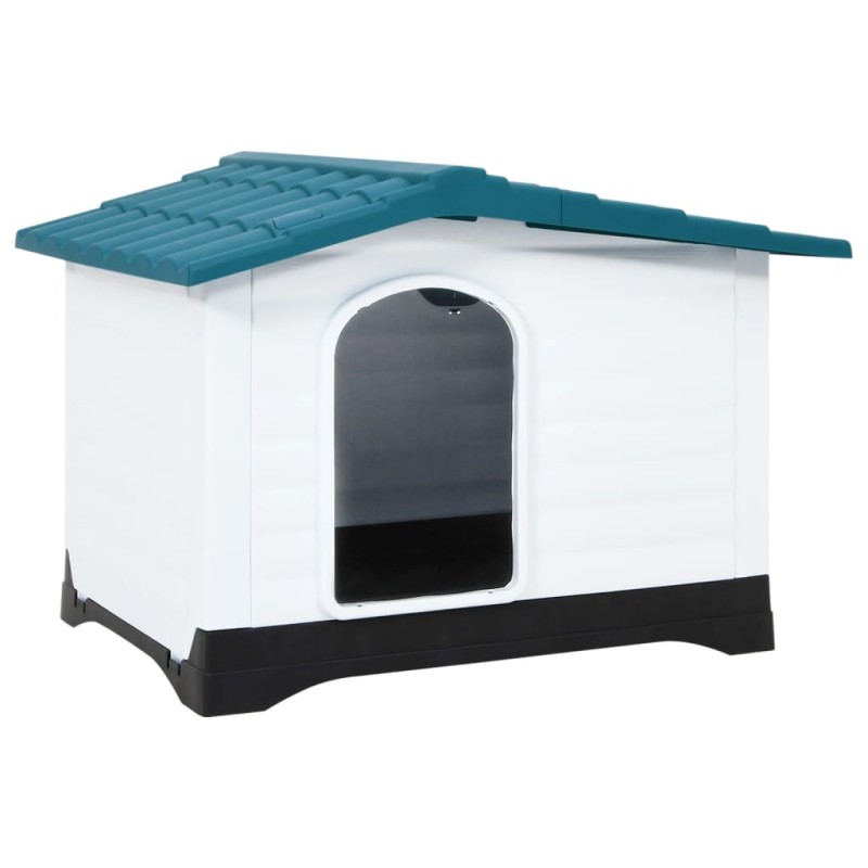 Casota para cães 90,5x68x66 cm polipropileno azul-Casotas para cães-Home Retail