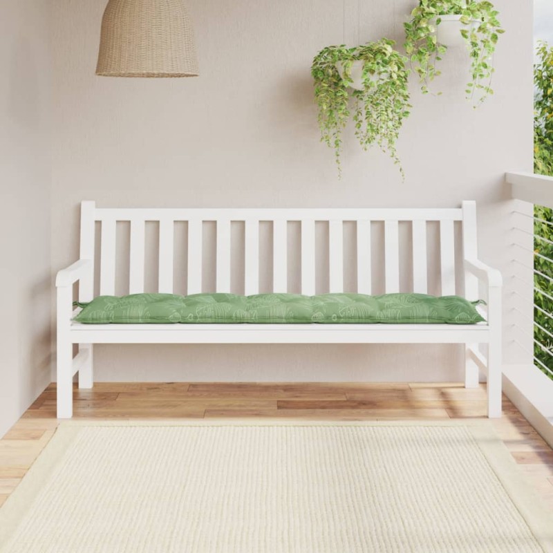 Almofadão banco jardim 180x50x7 cm tecido oxford padrão folhas-Almofadas para poltronas e sofás-Home Retail